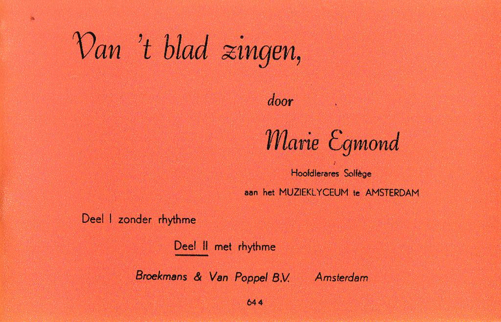 Van T Blad zingen deel 2 en Maat en ritme ( 3362 -3891 ), Muziek en Instrumenten, Verzenden, Gebruikt, Artiest of Componist