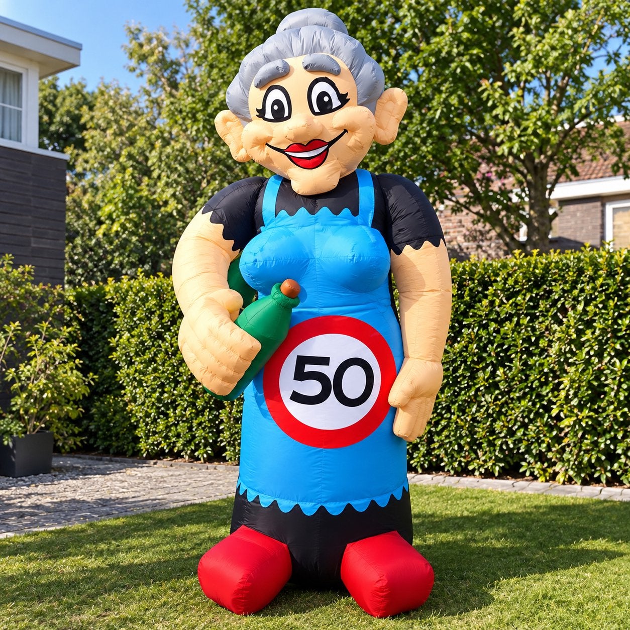 Opblaasbare Sarah Pop 50 jaar - 35 euro!, Ophalen, Zo goed als nieuw, Feestartikel, Abraham of Sarah