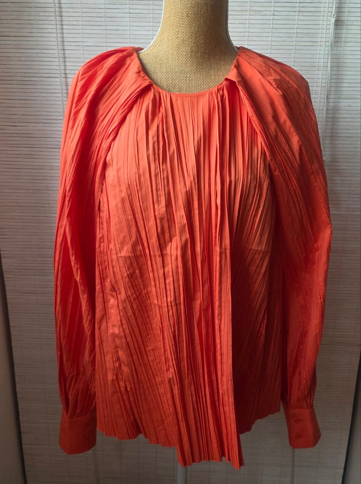 COS oranje geplooide blouse, COS, Verzenden, Maat 42/44 (L), Oranje