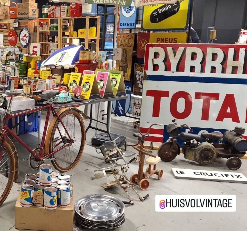 Huis vol vintage staat bomvol bijzondere verzamel items, Reclamebord, Gebruikt, ., Ophalen of Verzenden