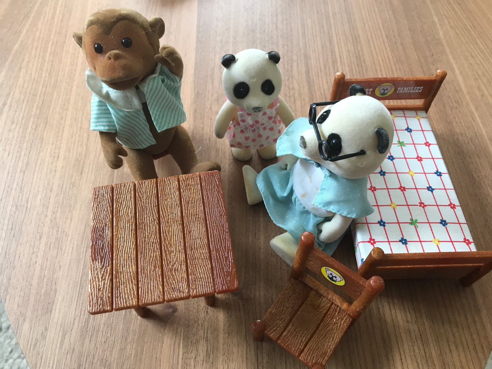 Sylvanian forest families,panda beren, Verzamelen, Ophalen of Verzenden, Zo goed als nieuw, Poppenhuis