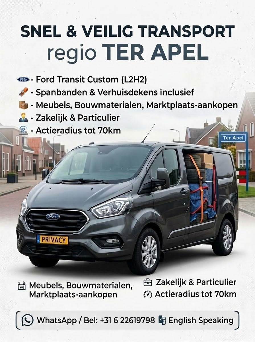 Transport & Koerier Ford Transit Custom | Ter Apel