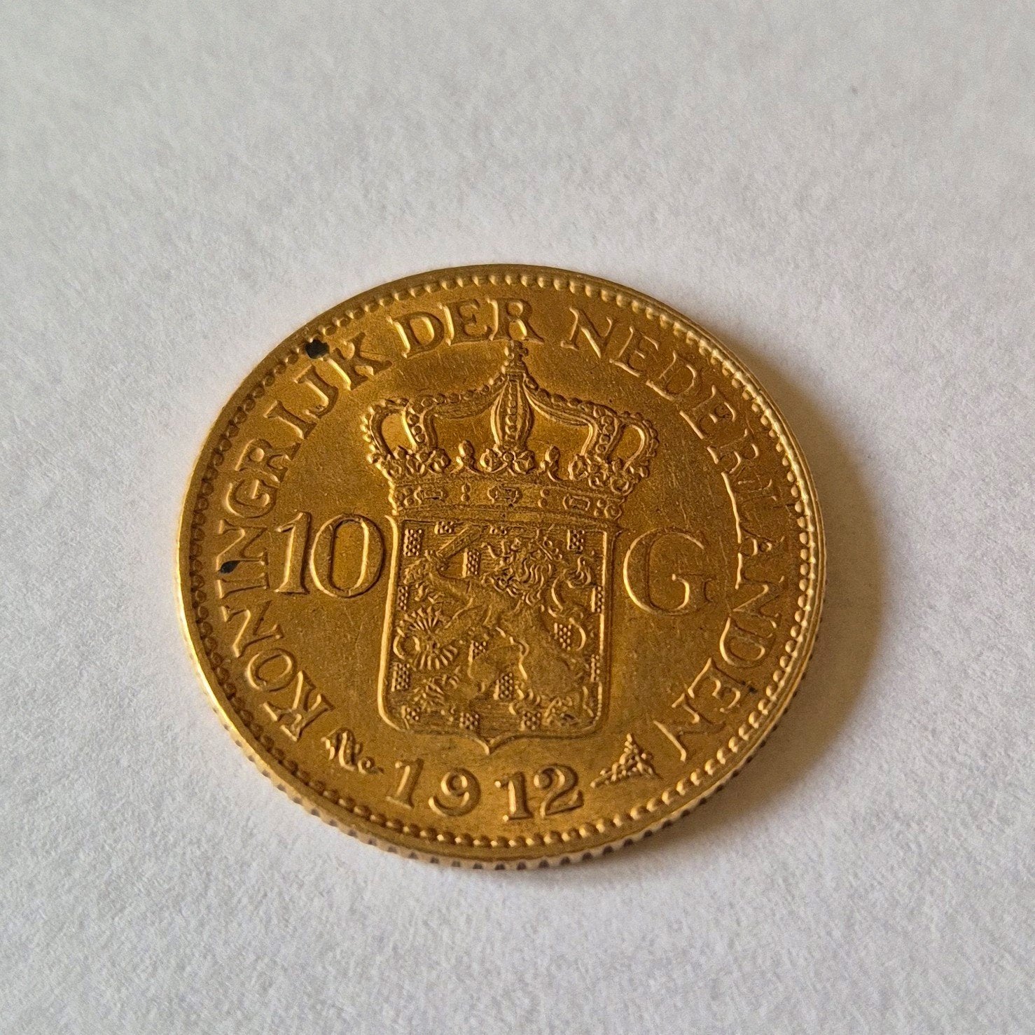 Gouden munt - 10 gulden - 1912, Ophalen of Verzenden