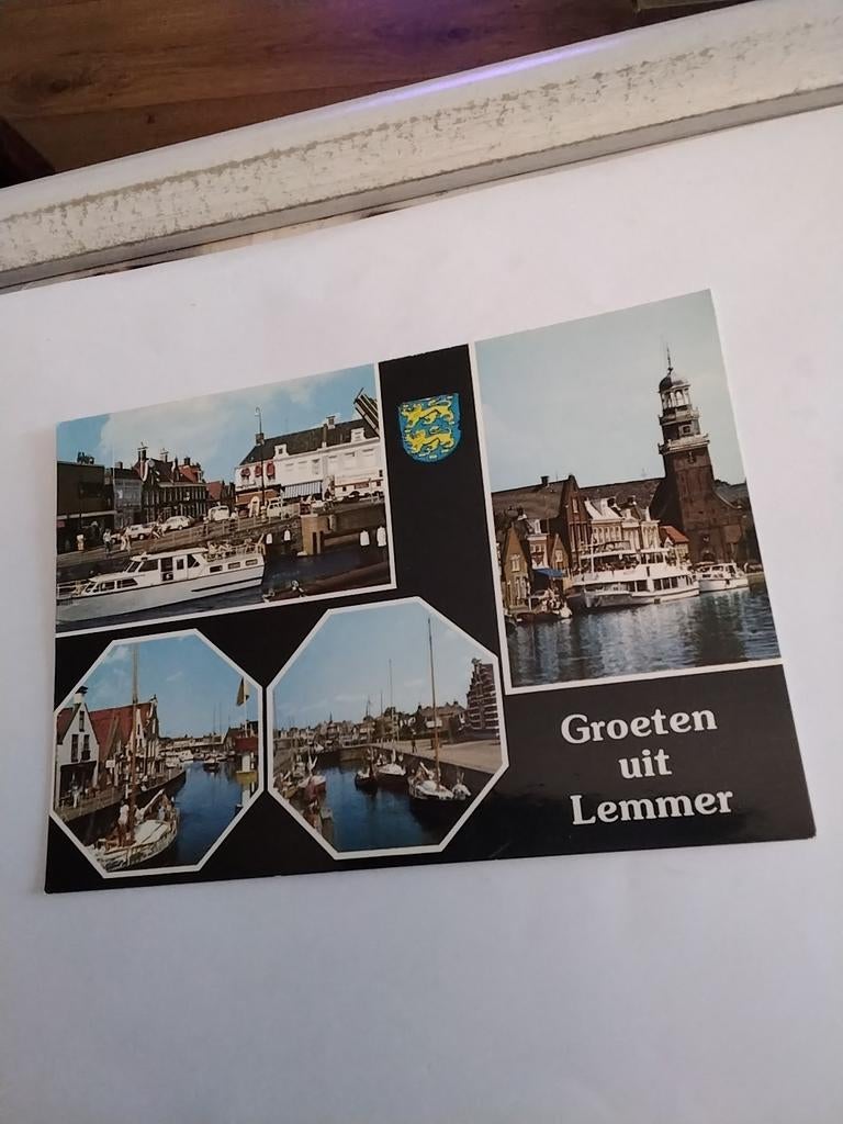 GROETEN UIT LEMMER. 4 AFBEELDINGEN  1971, Ophalen of Verzenden, 1960 tot 1980, Friesland