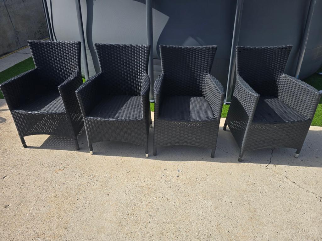 4 kuipstoelen Pure Home Collection, Tuin en Terras, Ophalen, Zo goed als nieuw, Wicker