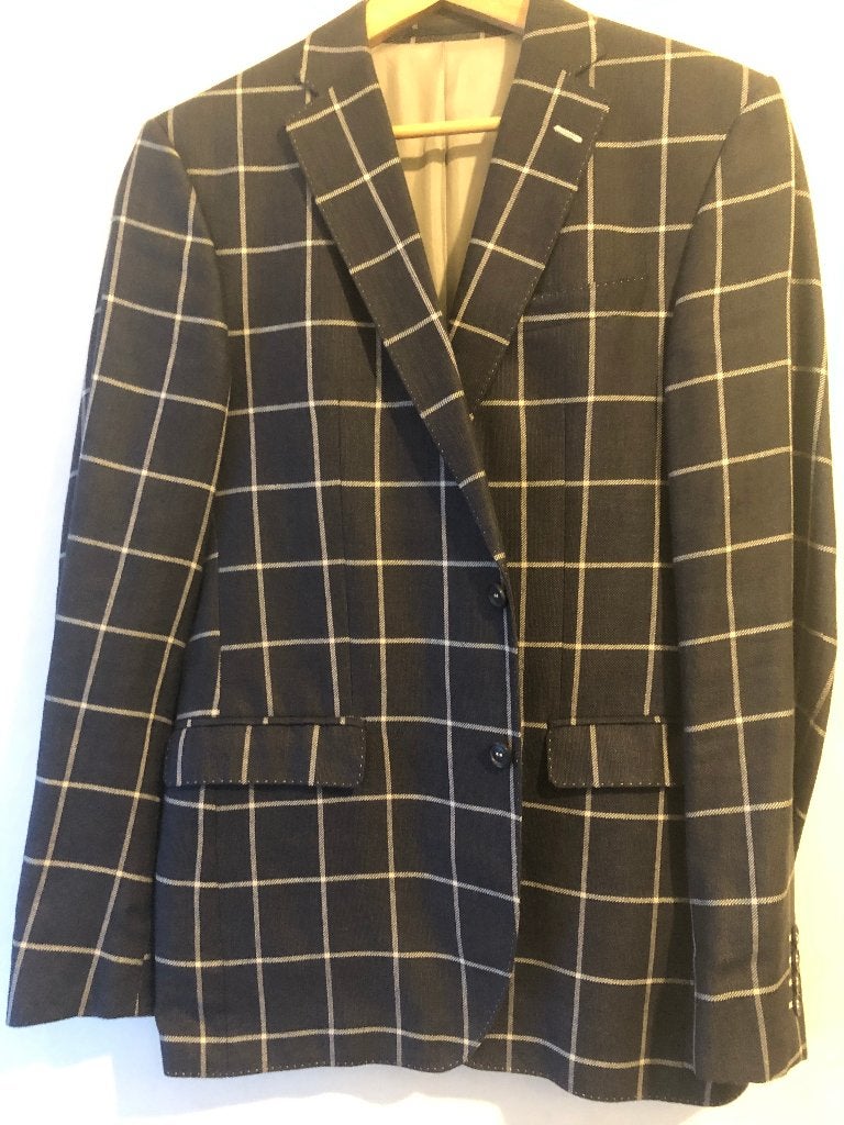 colbert, Kleding | Heren, Kostuums en Colberts, Verzenden, Zo goed als nieuw, Maat 48/50 (M), Blauw