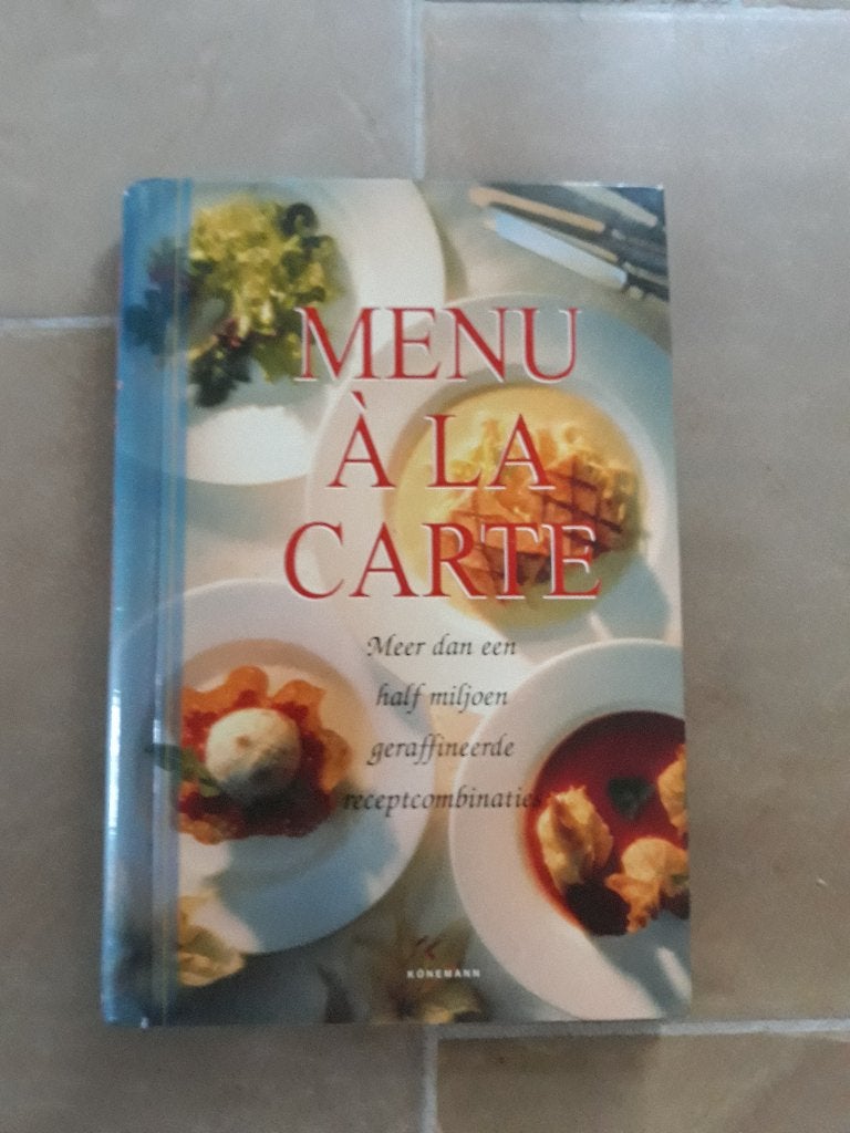 Leuk ouderwets receptenboek: Menu á la carte flip over, Ophalen of Verzenden, Gelezen