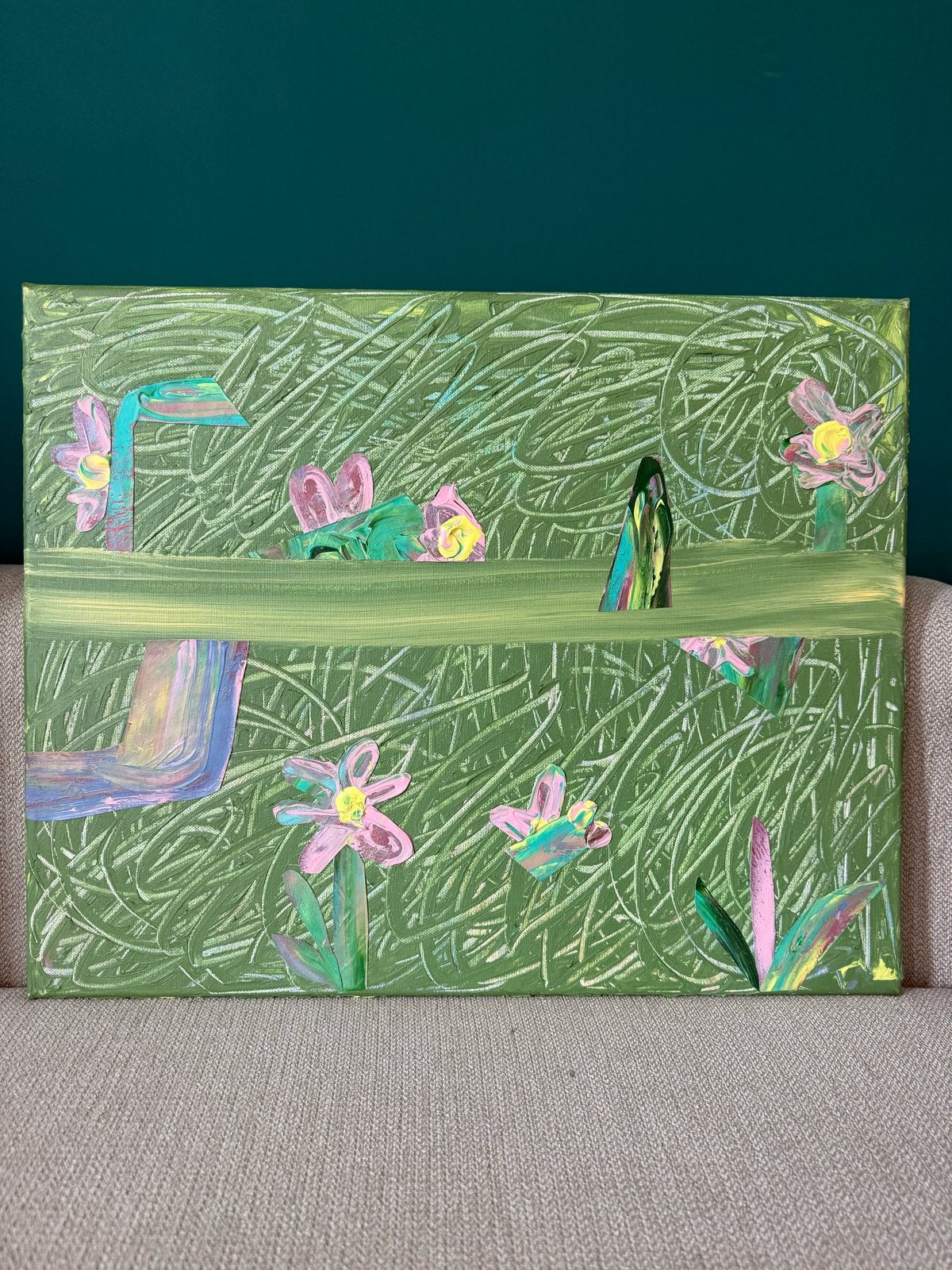 De Weg Schilderij - 50x40 cm, Antiek en Kunst, Ophalen