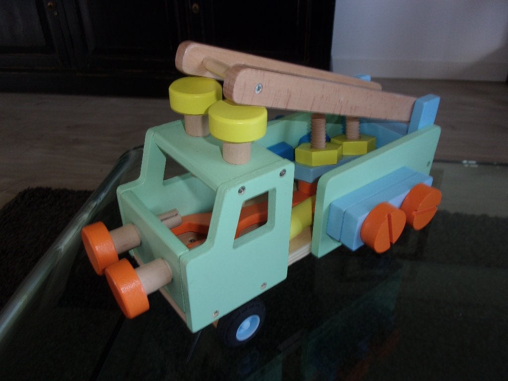 Houten BRANDWEER CONSTRUCTIE AUTO, nieuw, Ophalen of Verzenden, Nieuw, Overige typen