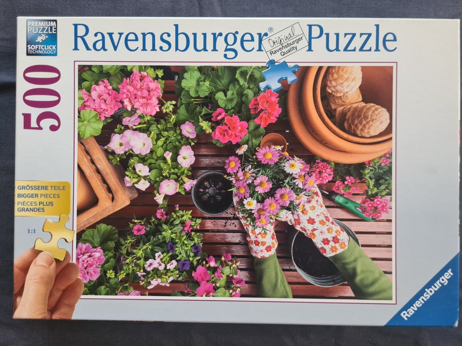 Ravensburger Puzzel 500 XL stukjes - Tuinliefde, Ophalen of Verzenden, 500 t/m 1500 stukjes, Gebruikt, Legpuzzel
