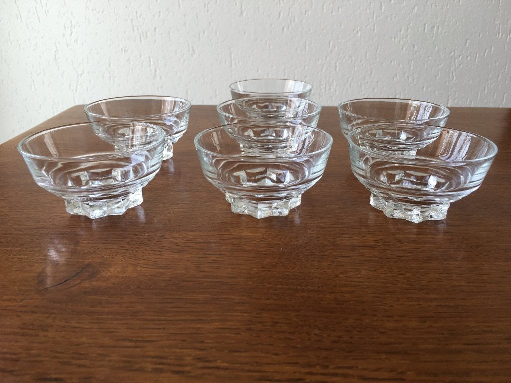 7 Bowlglaasjes Jaren 50 als Nieuw, Verzamelen, Ophalen of Verzenden, Zo goed als nieuw, Bierglas