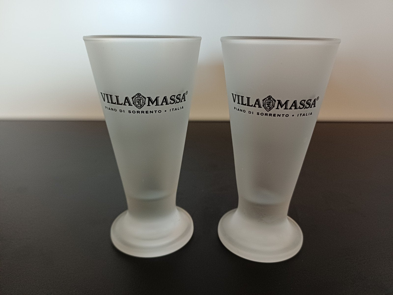 Set van 2 Villa Massa Limoncello glaasjes, Ophalen of Verzenden, Nieuw, Borrel- of Shotglas