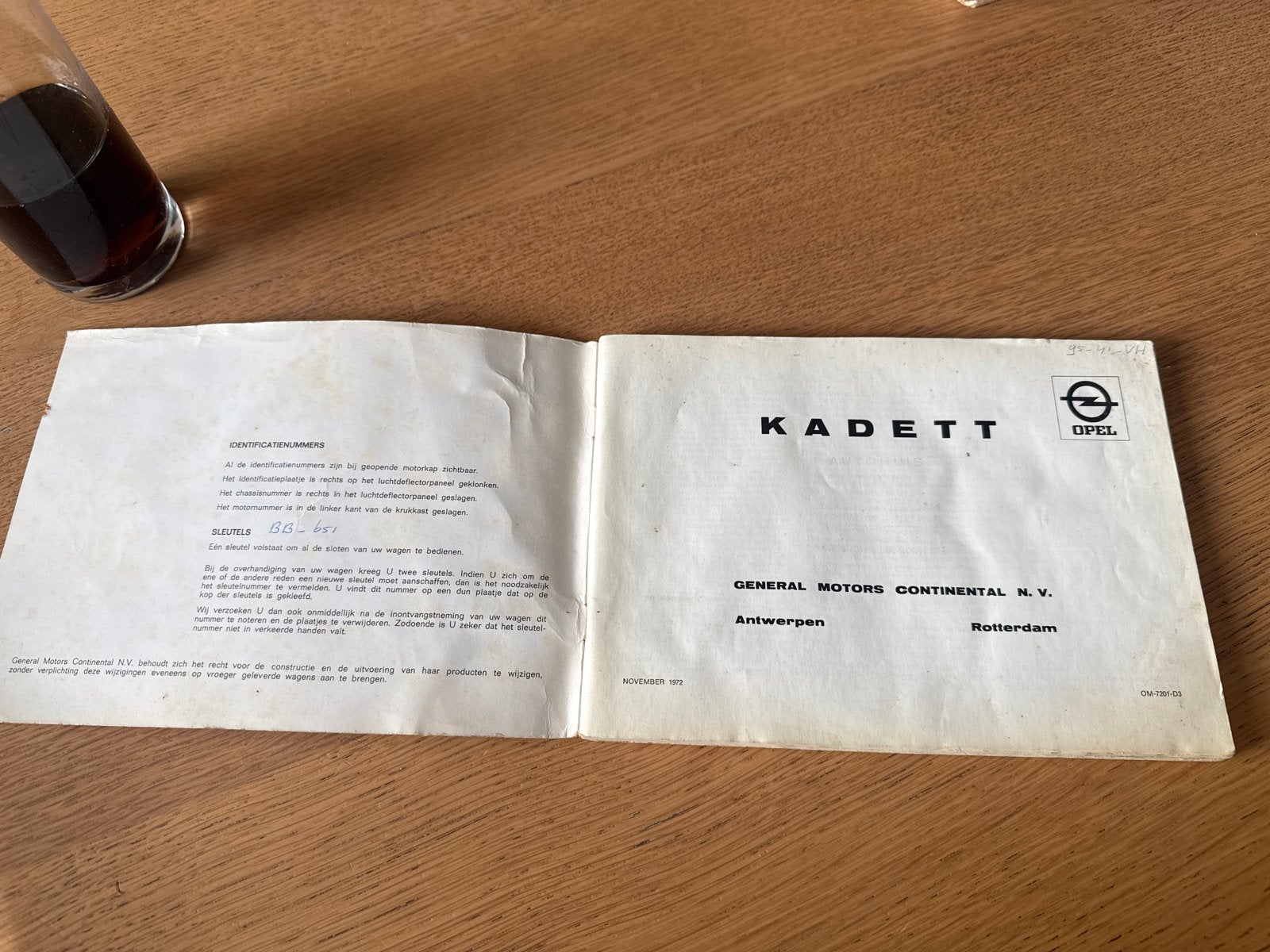 Originele Opel Kadett Handleiding (Vintage), Ophalen of Verzenden