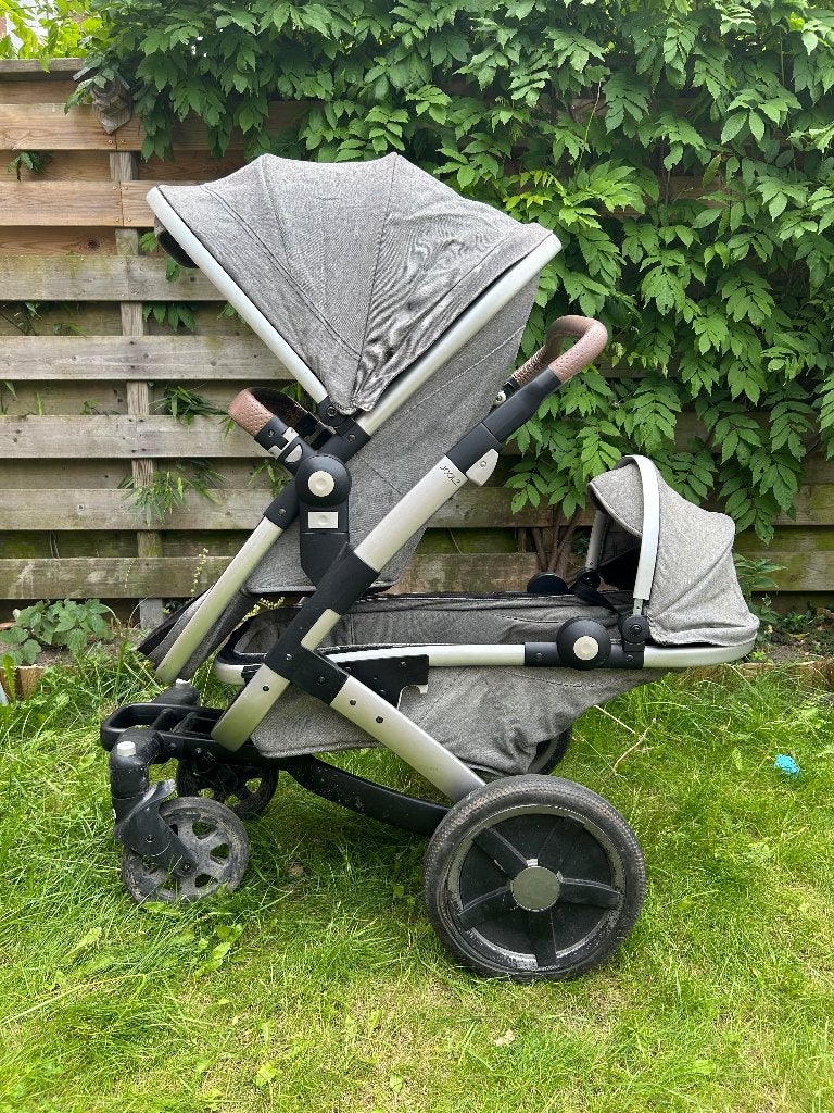 Joolz dubbelwagen, Gebruikt, Verstelbare duwstang, Ophalen, Kinderwagen