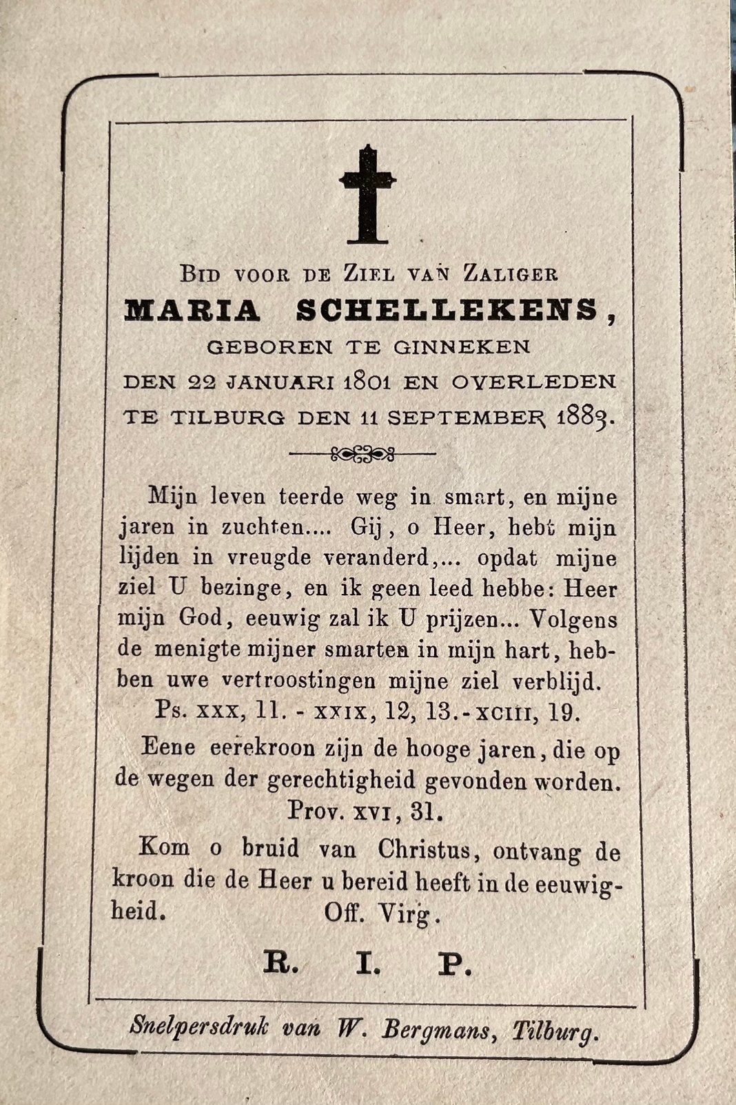 Maria Schellekens Ginneken 1801, Ophalen of Verzenden