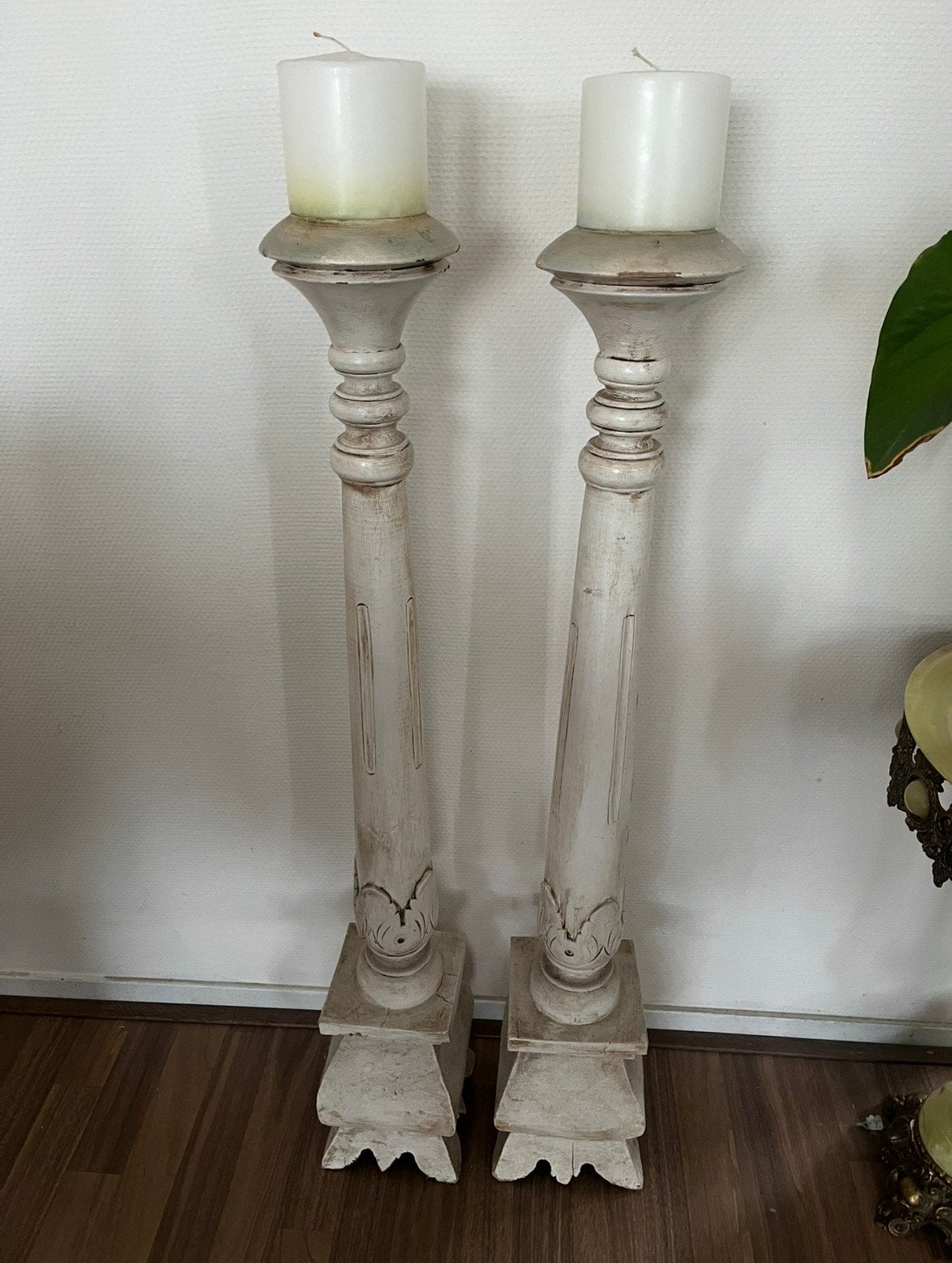 2 prachtige kaarsenstandaards 100 cm hoog, Ophalen, Overige materialen