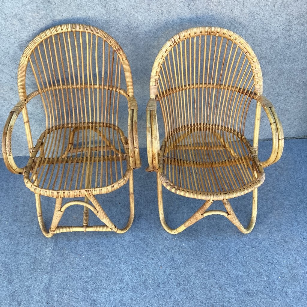 rotan fauteuils, Ophalen, Gebruikt, Rotan, bohemian, vintage, fauteuils, terras, balkon, tuin, X