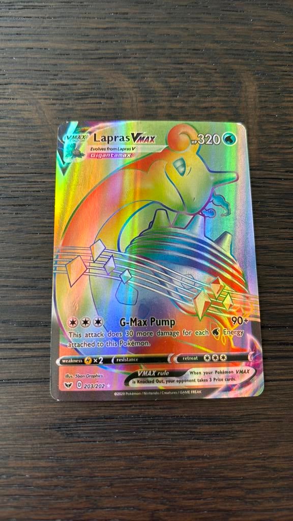Lapras vmax, Verzenden, Zo goed als nieuw
