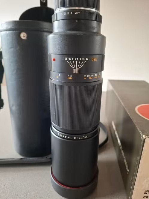LEICA TELYT-R 4.8/350MM Lens in originele etui en doos MINT!, Ophalen of Verzenden, Zo goed als nieuw, Groothoeklens
