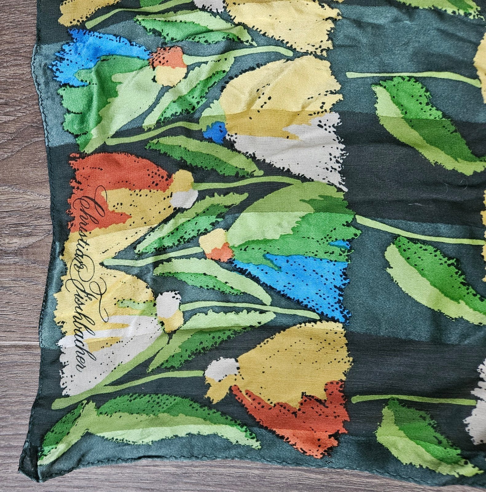 Vintage zijden sjaal met bloemenprint 150 x 45 cm, Kleding | Dames, Constantino Rosenbacher, Ophalen of Verzenden, Zo goed als nieuw