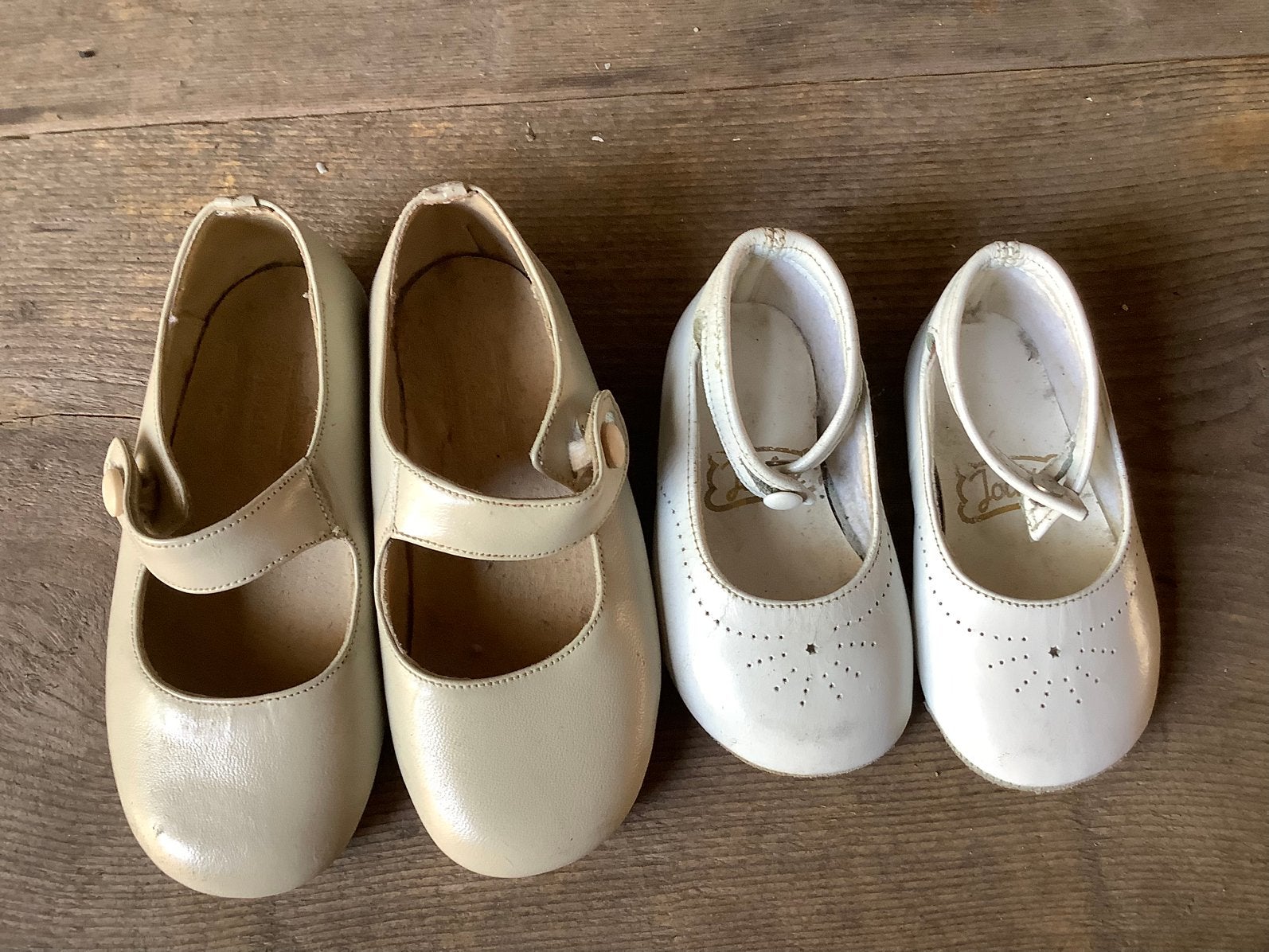Vintage brocante kinderschoenen, Ophalen of Verzenden, Gebruikt, Schoentjes