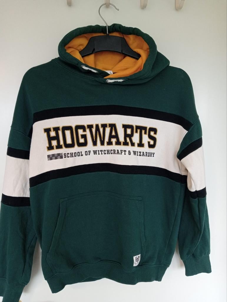Hogwarts Harry Potter hoodie trui groen 146 152, Kinderen en Baby's, Ophalen of Verzenden, Zo goed als nieuw, Trui of Vest