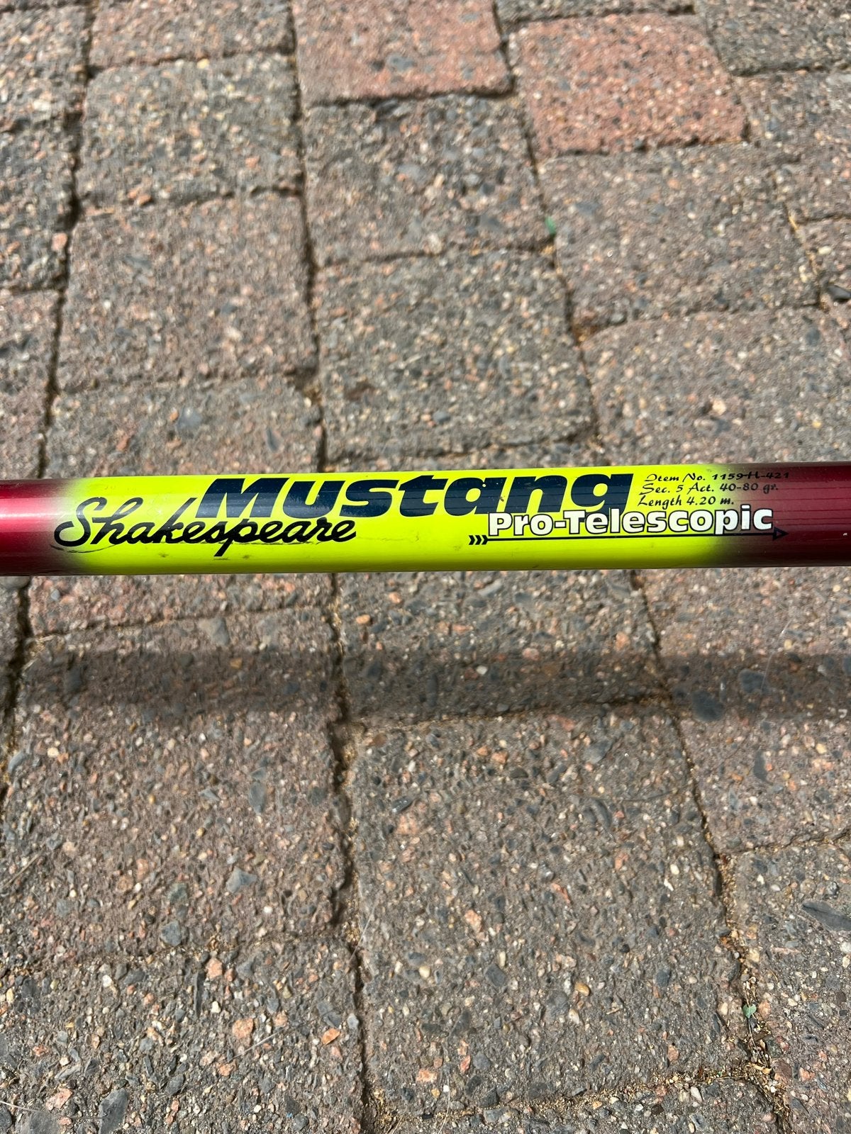 Shakespeare Mustang Pro-Telescopic Werphengel met Molen, Ophalen, Gebruikt, Werphengel