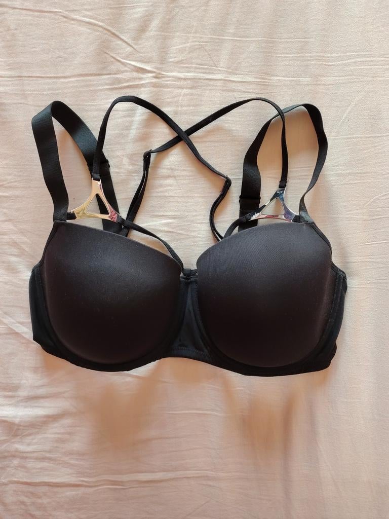 Marlies Dekkers BH 80E zwart met kruisbanden, Marlies Dekkers, Verzenden, Zwart, BH