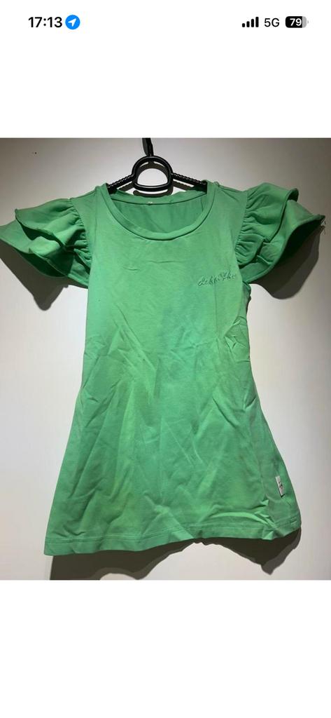 158 164 tshirt Aiko groen roeselmouw, Ophalen of Verzenden, Zo goed als nieuw, Meisje, Shirt of Longsleeve