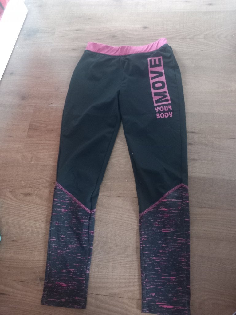 Sportlegging BPC maat 140/146 zwart/roze, Ophalen, Zwart, Fitness of Aerobics, BPC