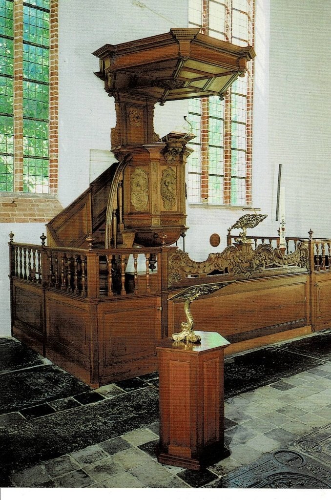 Dokkum, interieur Grote Kerk, Ophalen of Verzenden, 1960 tot 1980, Ongelopen, Friesland