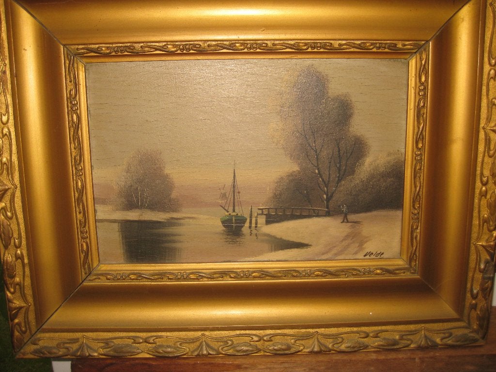 olieverf op hout paneel, Ophalen of Verzenden