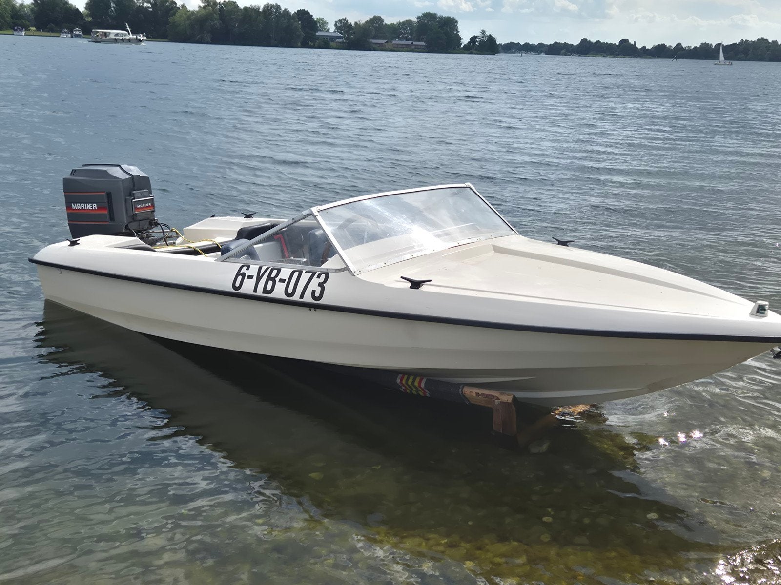 Snelle fletcher speedboot met Mariner 75 pk met trailer, Overige merken, Gebruikt, 70 tot 120 pk, Ophalen of Verzenden
