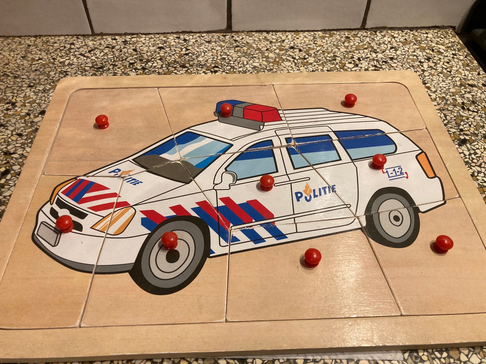 Puzzel politie auto, Ophalen of Verzenden, Zo goed als nieuw