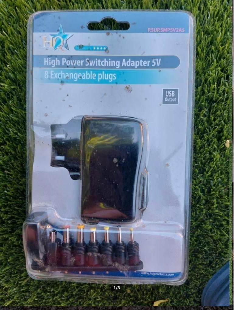 Voedingsadapter 5V incl. 8 verwisselbare pluggen, Ophalen of Verzenden, Nieuw