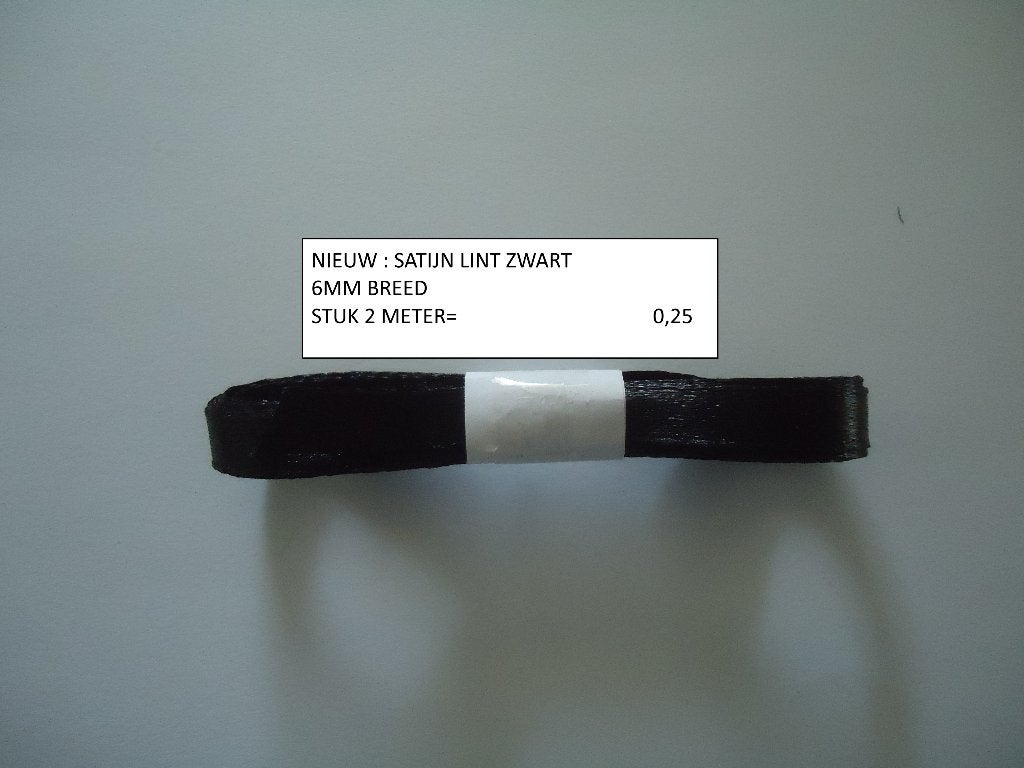 ❤️satijn lint 6mm zwart ( alleen verzenden, Hobby en Vrije tijd, Kaarten | Zelf maken, Ophalen, Nieuw, Overige thema's, Overige typen