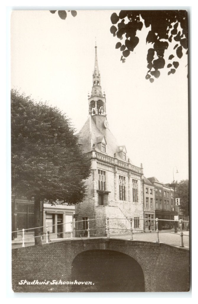 Schoonhoven, Stadhuis, Ophalen of Verzenden, 1940 tot 1960, Ongelopen, Zuid-Holland