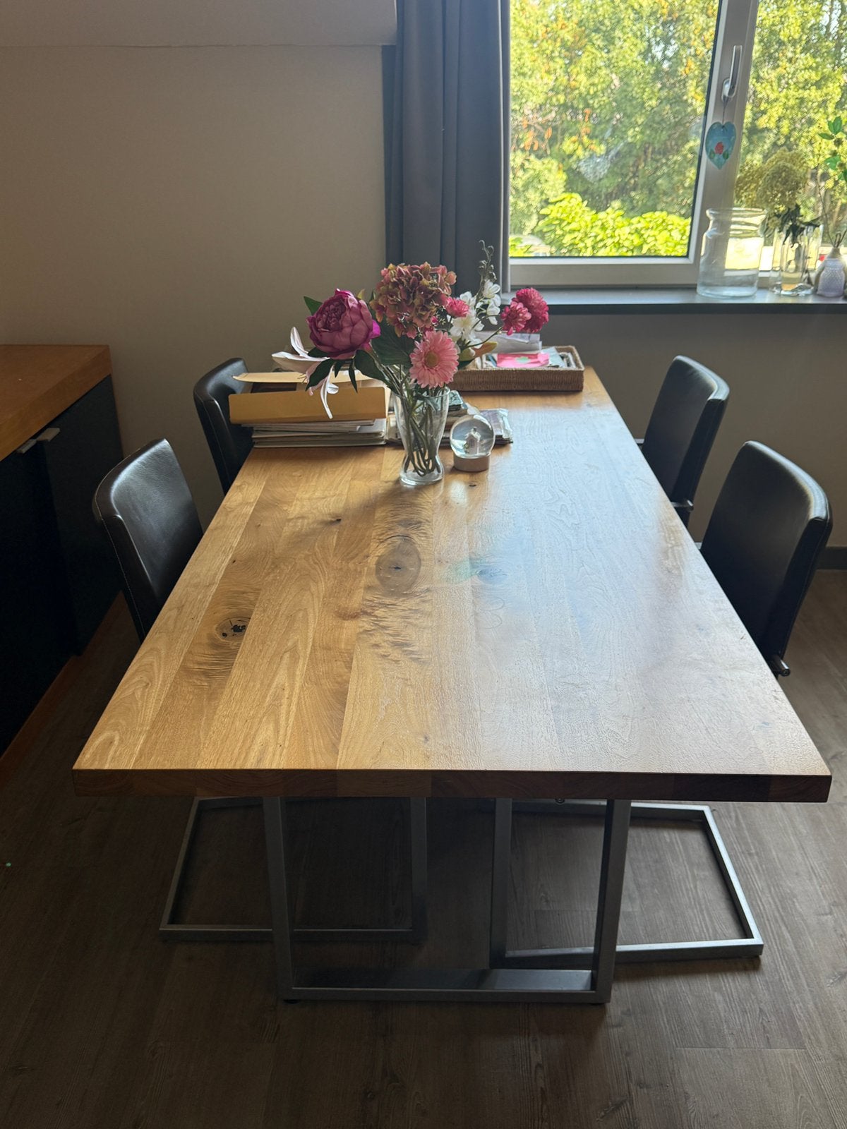 Design eettafel, Ophalen, Gebruikt, Design eettafel & stoelen  (Karl Friedrich Förster), 50 tot 100 cm