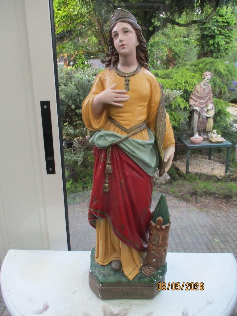 Te koop: Beeld Barbara, Antiek en Kunst, Antiek | Religie, Ophalen of Verzenden
