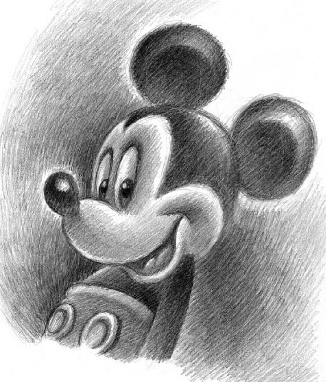 Mickey Mouse Potloodtekening, Verzenden, Mickey Mouse, Beeldje of Figuurtje