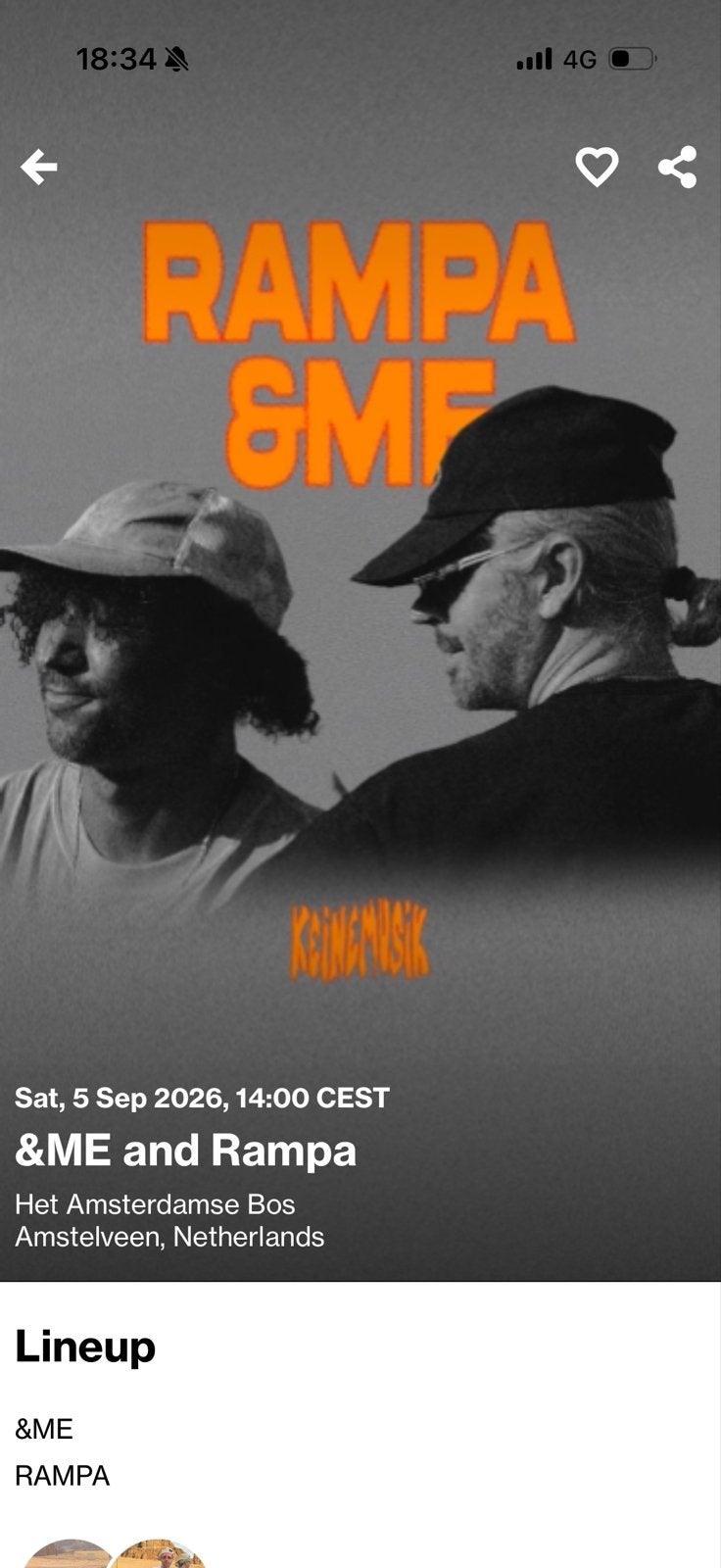 Keine Musik - 5 September - Amsterdam - 4 tickets, Tickets en Kaartjes, Concerten | Dance, Twee personen, September