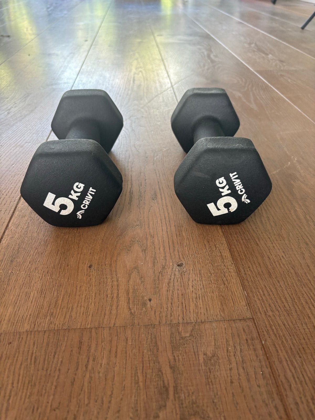 2x 5 kg dumbbells - Crivit, Ophalen, Gebruikt, Armen, Dumbbell