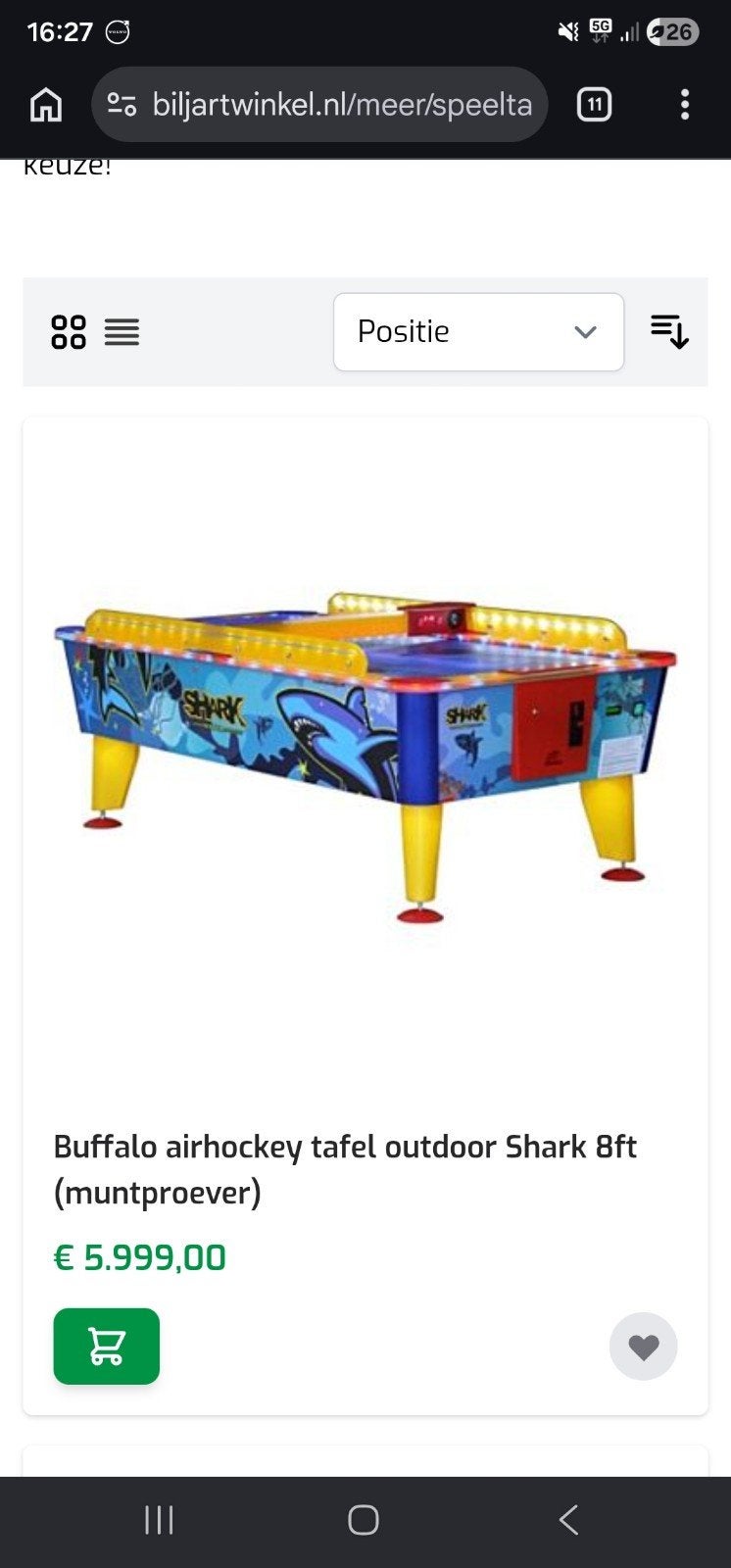 Professionele Waterproof Airhockey Tafel - Shark 8ft, Sport en Fitness, Biljarten en Poolen, Ophalen of Verzenden