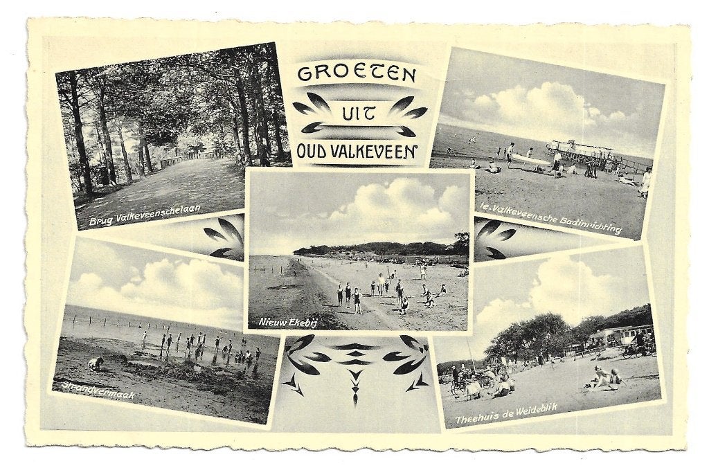 AK Naarden - Groeten uit Oud Valkeveen, Verzenden, 1940 tot 1960, Ongelopen, Noord-Holland