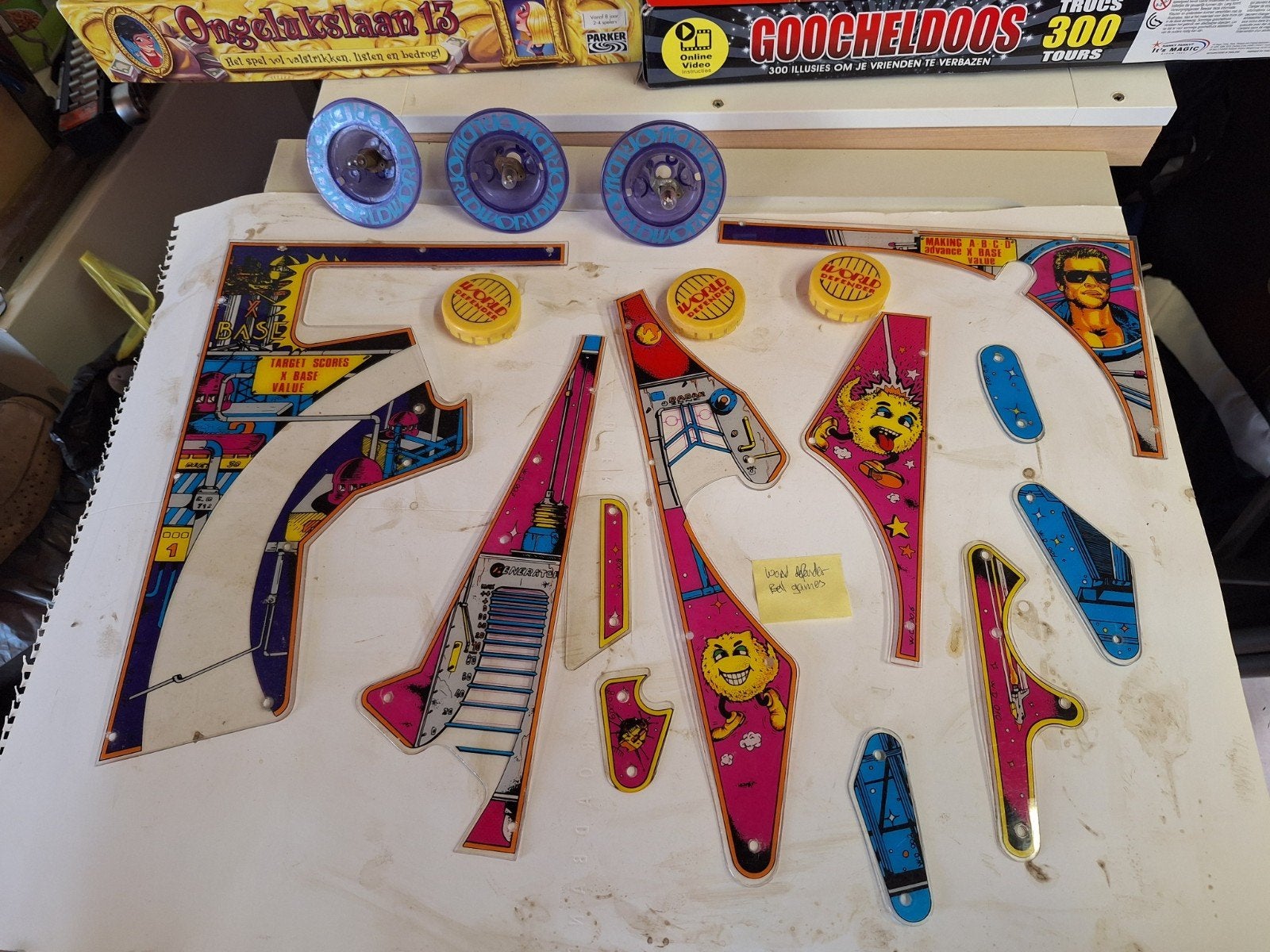 pinball plastics o.a. zaccaria champ en verschillende fabrik, Ophalen of Verzenden, Flipperkast, Stern
