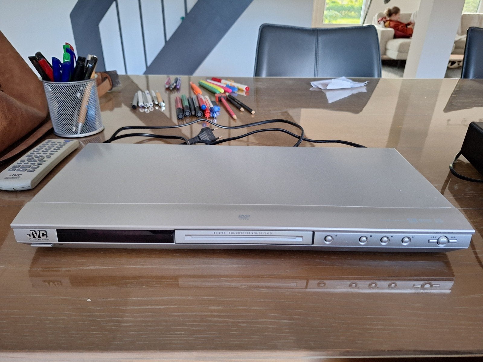 JVC DVD-speler met afstandsbediening, Ophalen of Verzenden, Gebruikt, Dvd-speler, JVC