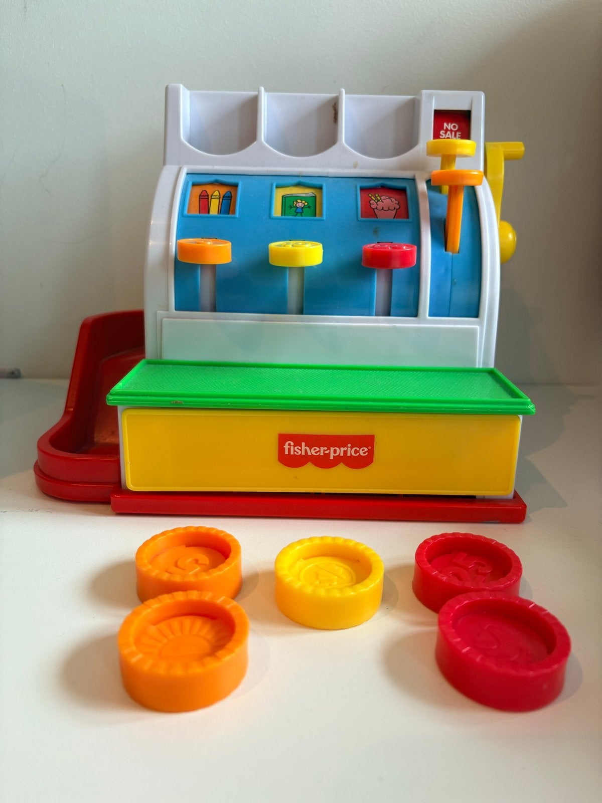 Fisher-Price Vintage Kassa Speelgoed, Kinderen en Baby's, Speelgoed | Fisher-Price, Ophalen, Gebruikt, Speelset, Met geluid