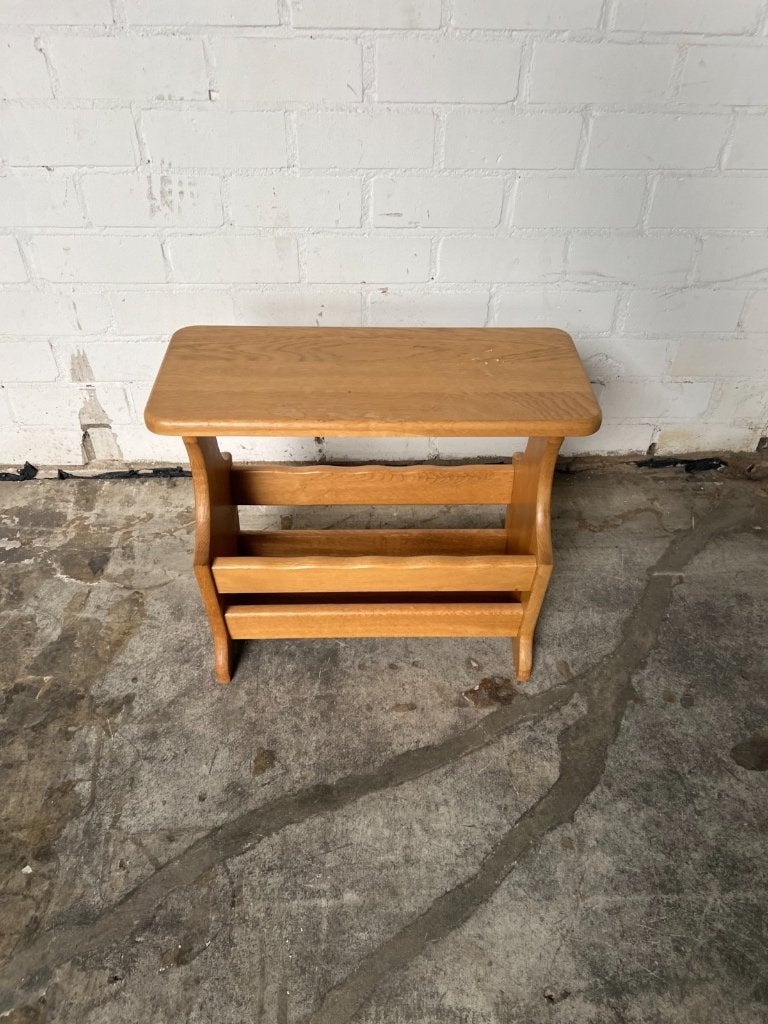 Eiken Lectuurbak Krantenrek Bijzettafel Vintage, Huis en Inrichting, Woonaccessoires | Krantenbakken en Lectuurbakken, Ophalen of Verzenden
