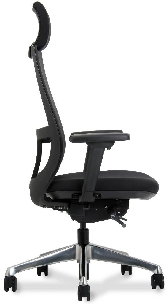 Ergo office plus bureaustoel netweave met hoofdsteun, VST, Zwart, Nieuw, Ophalen of Verzenden