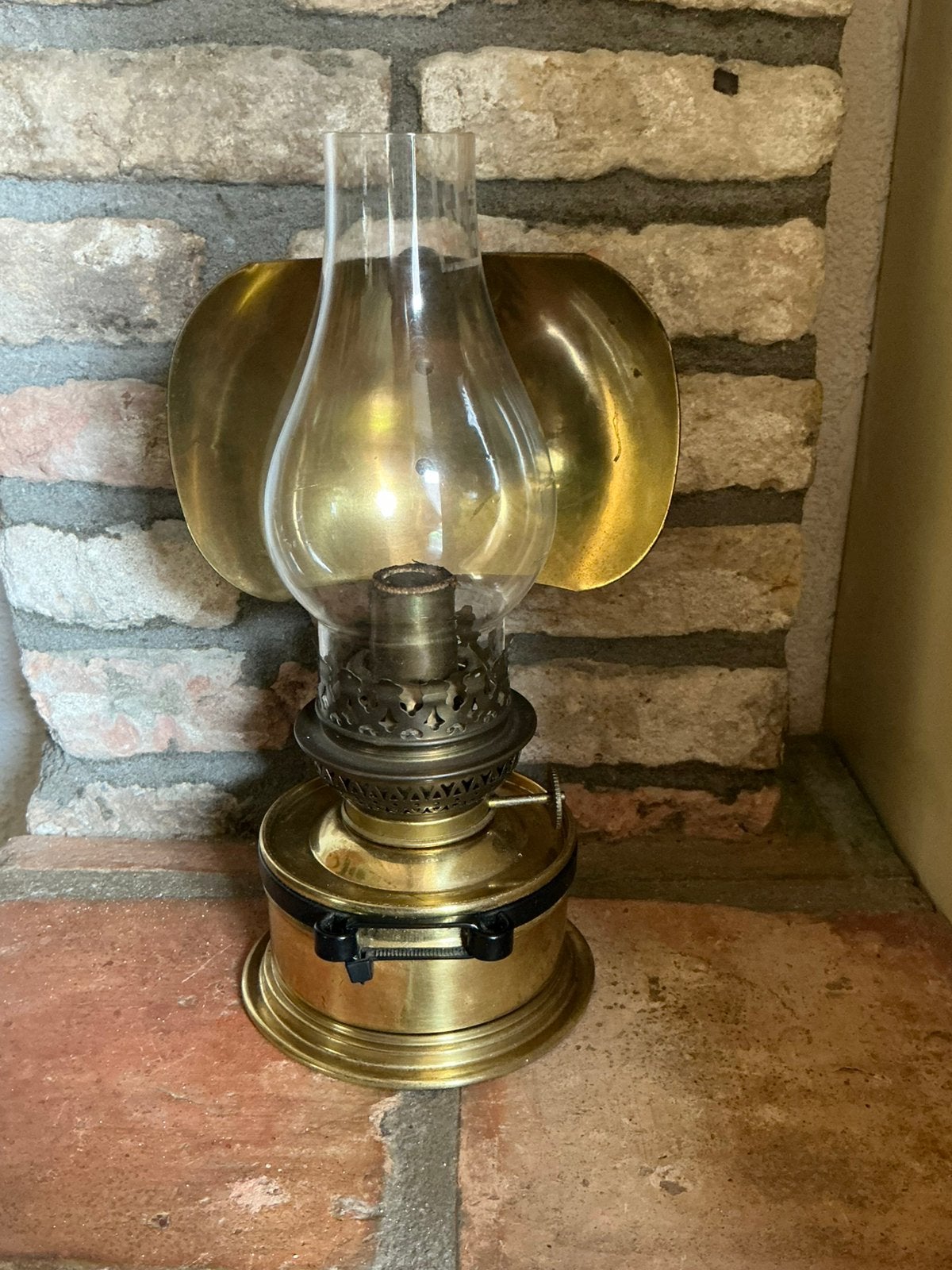 Kleine Koperen scheeps lamp, Ophalen, Gebruikt
